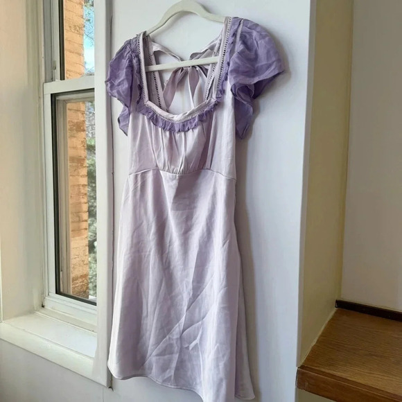 NWT Free People x Revolve Violet Visions Slip Mini Dress Lace Purple Size 0 - Picture 17 of 17